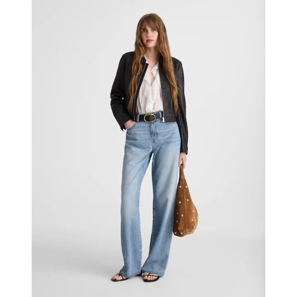 Madewell The Perfect Vintage Wide-Leg Jean in Airy Denim NWT Size 31